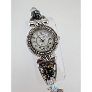 Affinity Women's Watch MOP Dial 6.5" Beaded Toggle Band- New Battery